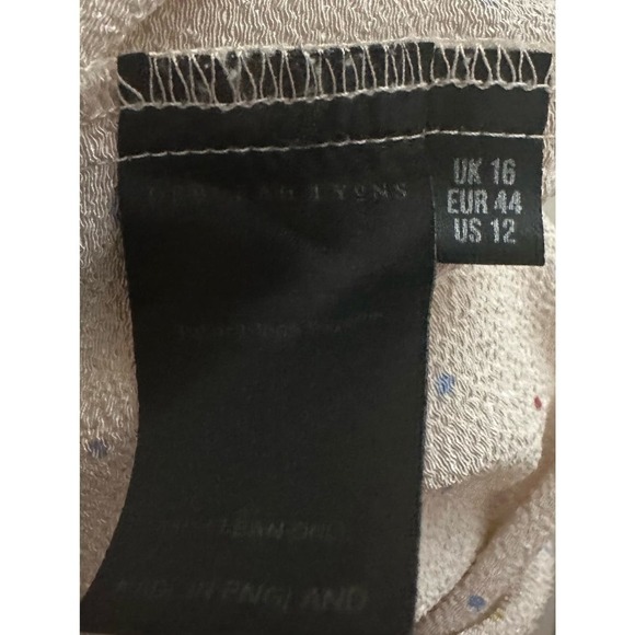 DEBORAH LYONS Pale Pink Anita Polka Dot Button-Front Dress - Sz 12 - Picture 6 of 6